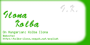 ilona kolba business card